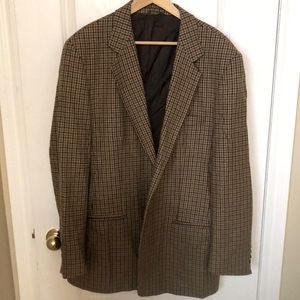 🧥 Vintage Banana Republic wool-blend check blazer